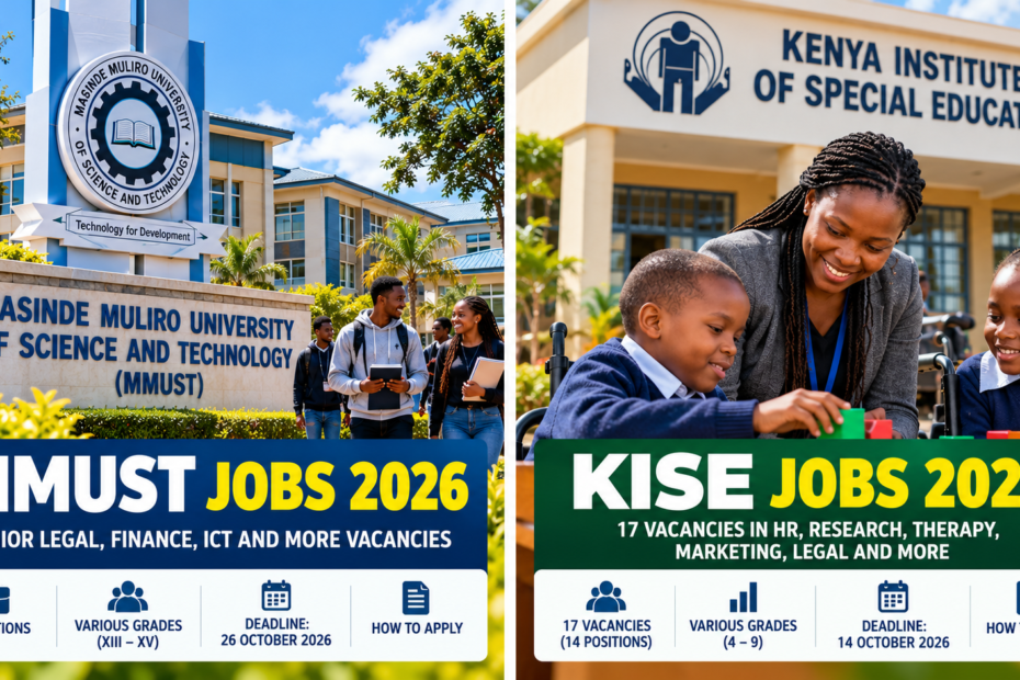 MMUST and KISE jobs October 2026 recruitment opportunities